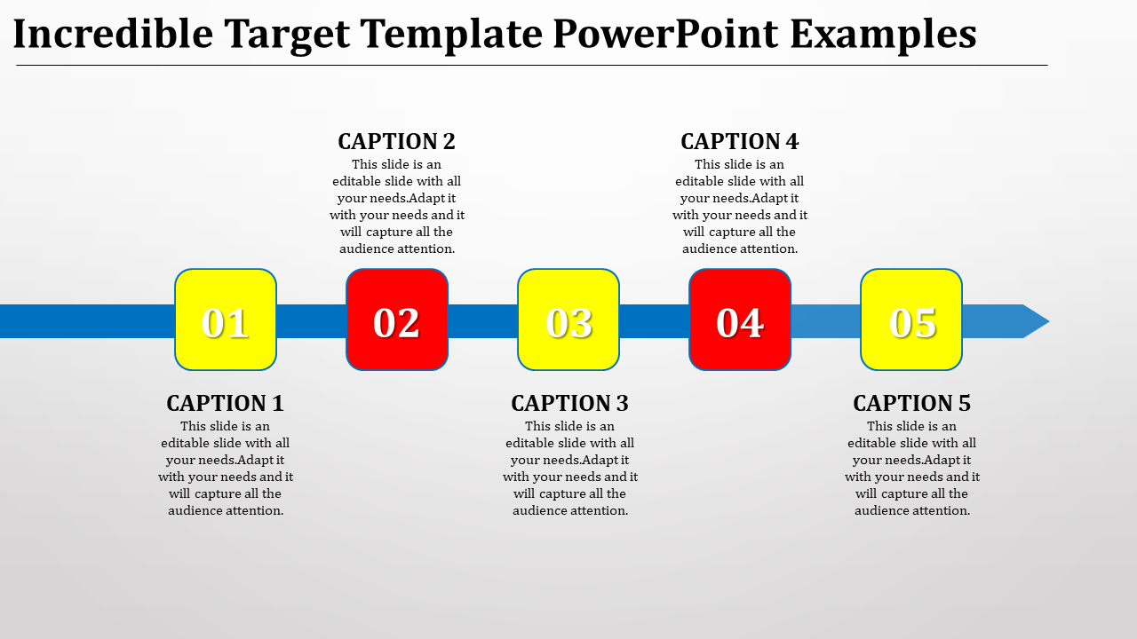 Free - Trustable Five Node Target Template PowerPoint Presentation
